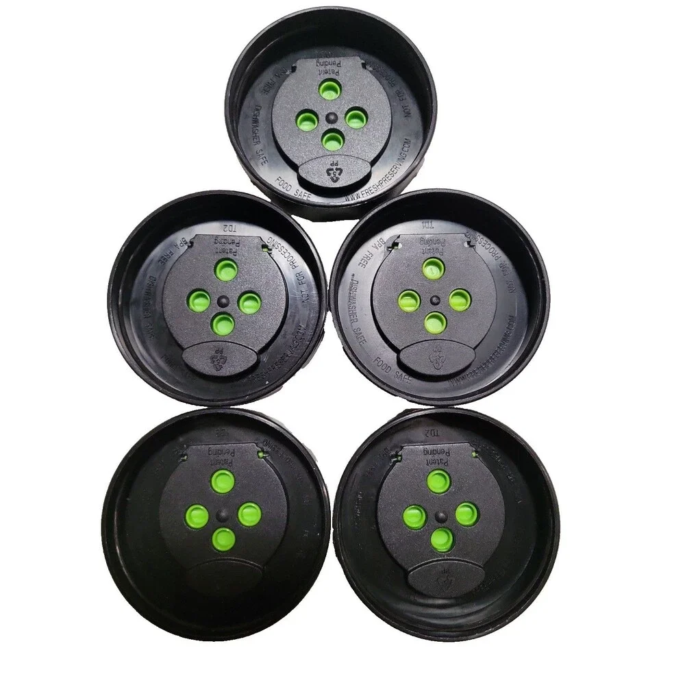 Set of 5 Genuine Ball Herb Shaker Caps Stay-Open Lid Design Spices Jar